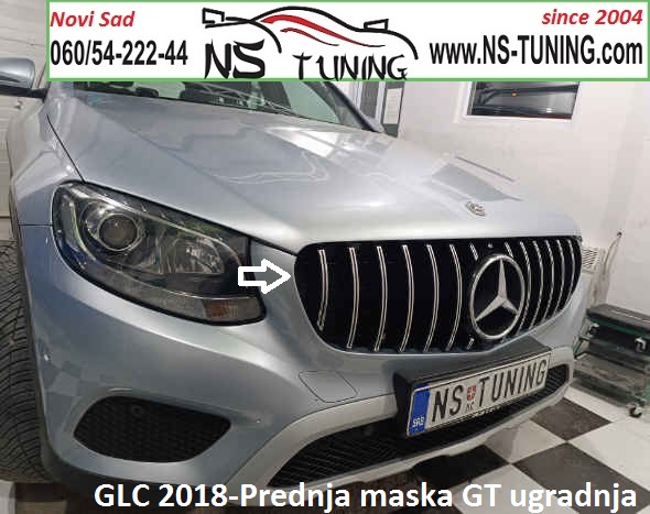 glc 2016 2017 2018 2019 mercedes maska prednja gril gt crna novi sad ugradnja ns tuning servis auto